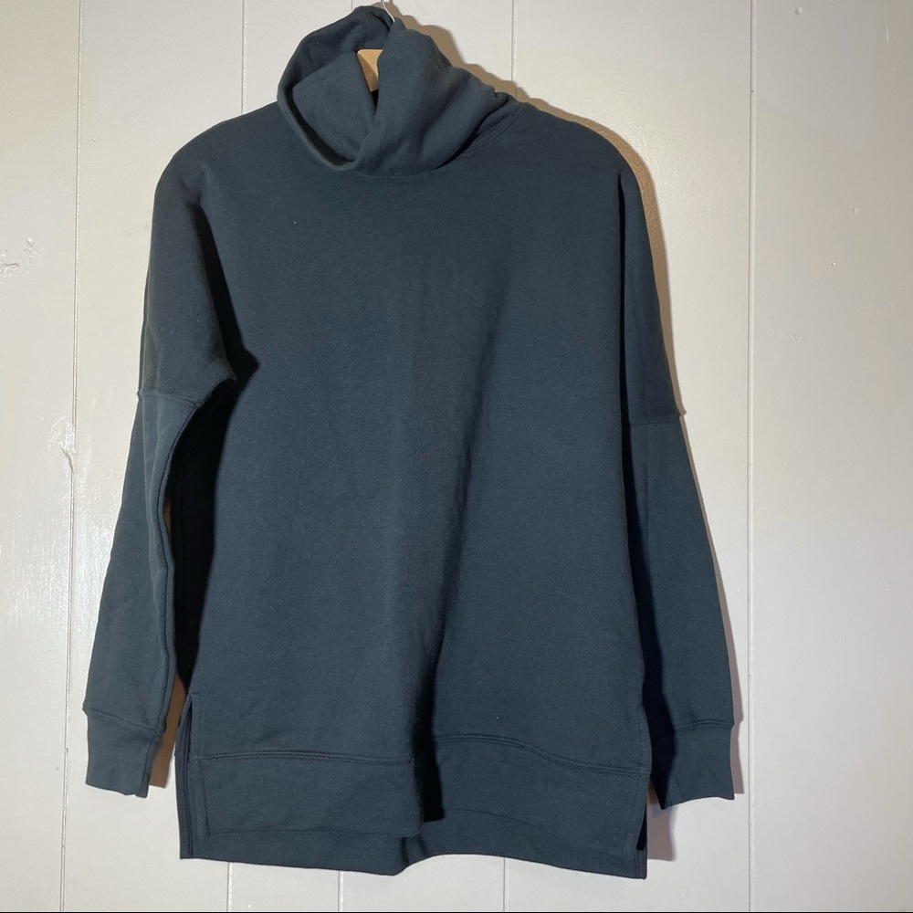 Madewell turtleneck tunic black sweatshirt
